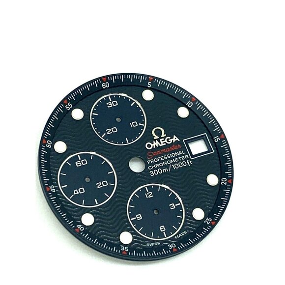 Omega Seamaster 300 Men's Watch Replacement Dial Blue 1164 Chronograph 30.5mm - Picture 2 of 5